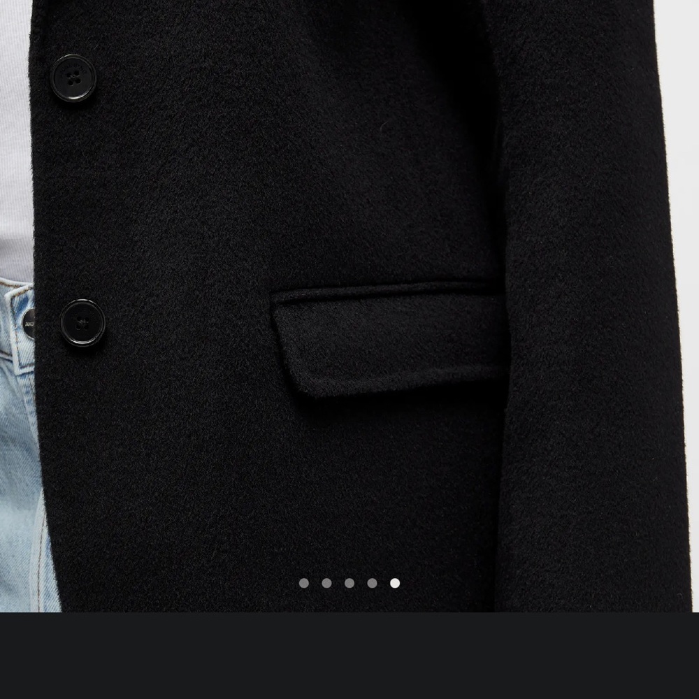 Anine Bing Quinn Blazer | Black Cashmere Blend | Heavyweight (XL) - Picture 8 of 14
